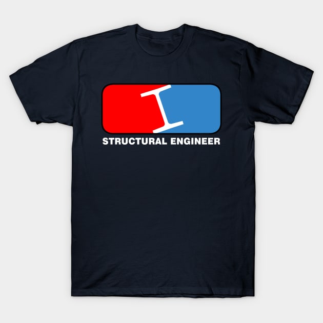 Structural Engineer League White Text T-Shirt by Barthol Graphics